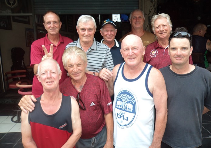 From left rear: Dave Maw, Paul Sharples, Steve Younger, Brendan Cope and Keith Buchanan, front row, Shane Young, Allan Ray, Mark Stapleton and Stuart Mann. 