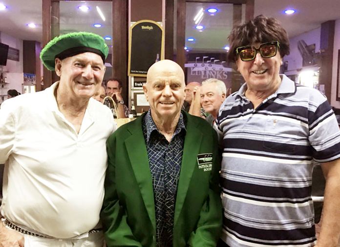 Stu Thompson (center) with Malcolm Cox (left) and John Pearce.