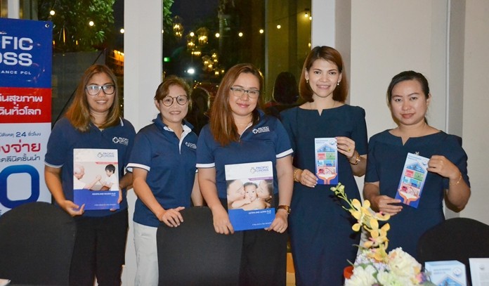 The lovely ladies from Pacific Cross promote their company.