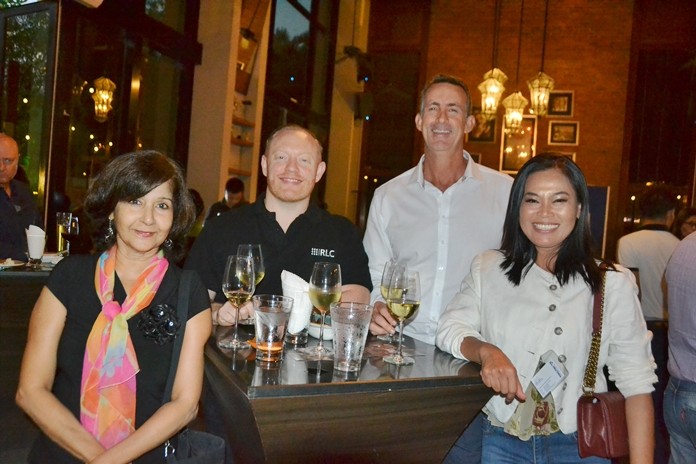 Pattaya Mail Director of Communications Supa Kukarja, Richard Jackson, GM of RLC Recruitment Co., Ltd., Matthew Mahoney, Country Manager of Panalpina Thailand, and Khun Nat.