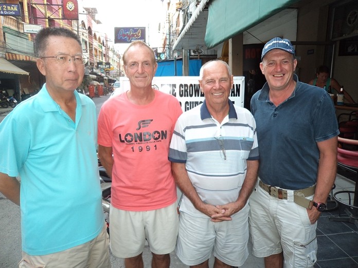 Takeshi Hakozaki (from left), with Dave Maw, Alex Field & Colm Lawlor.