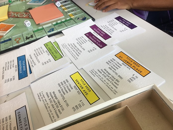 The cards are bigger and with Braille for easy reading.