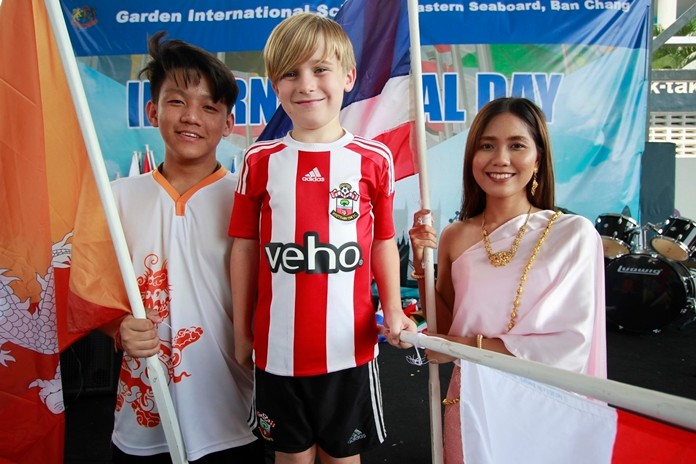 Students from Bhutan, England and Thailand helped celebrate International Day.