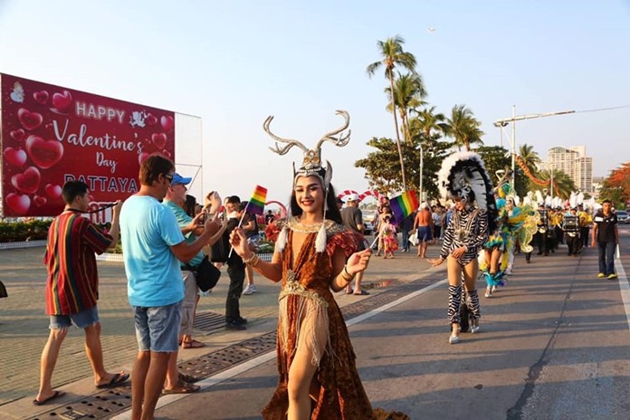 Pattaya Pride kicked off with a parade from the A-One Royal Cruise to Central Festival Pattaya Beach.