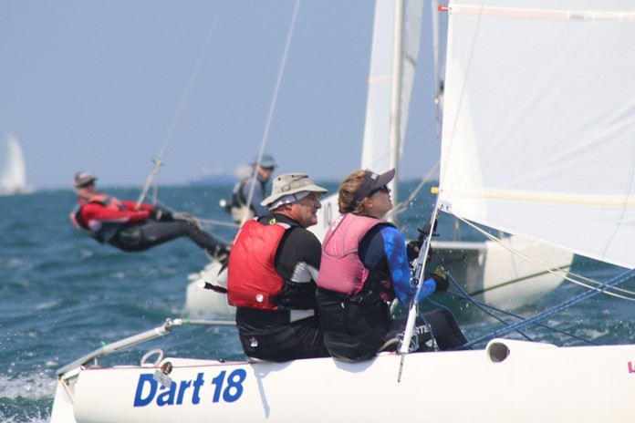 Gareth Owen and Hebe Hemming raised hopes of a home victory with some sterling performances on the water. (Photo/Sarka Ngassa)