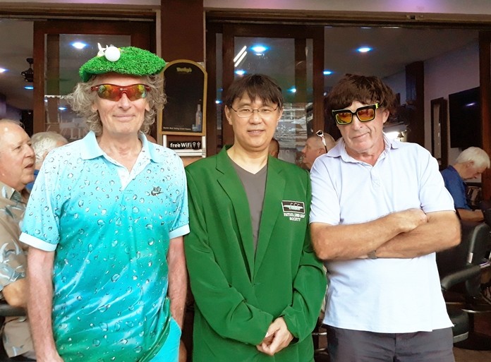 Masa Takano (center) with Mark Stubbing (left) and Jim Ferris.