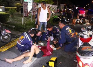 Young motorcyclist injures 2 in Sattahip road wreck