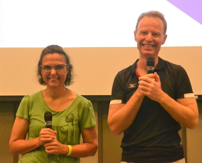 After test screening his documentary, Slumdog Saints, Dr. Ren Lexander invited Margie Grainger to join him on stage to answer the many questions or remark on the comments from the PCEC audience.
