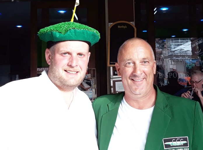 Darren Beavers (right) with Michael Wright.