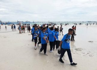 Students, scuba divers clean Koh Larn for World Ocean Day