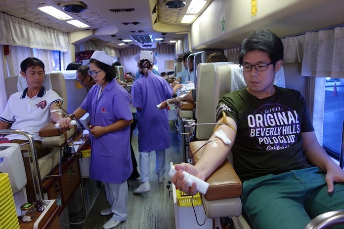 Bangkok Hospital Pattaya hosted its second blood drive of the year with 102 people donating 38,100 cc of blood.
