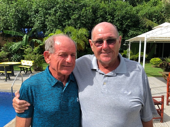 Stan Rees (right) with Patrick Devereux.