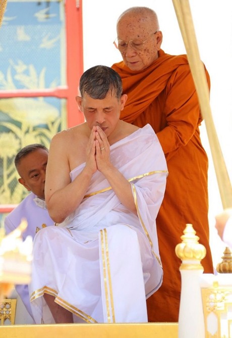 His Majesty King Maha Vajiralongkorn Phra Vajiraklaochaoyuhua is bathed with sacred water from several holy rivers and ponds and other water sources in the country in a rite known as the Royal Ablution and Anointment ceremonies.