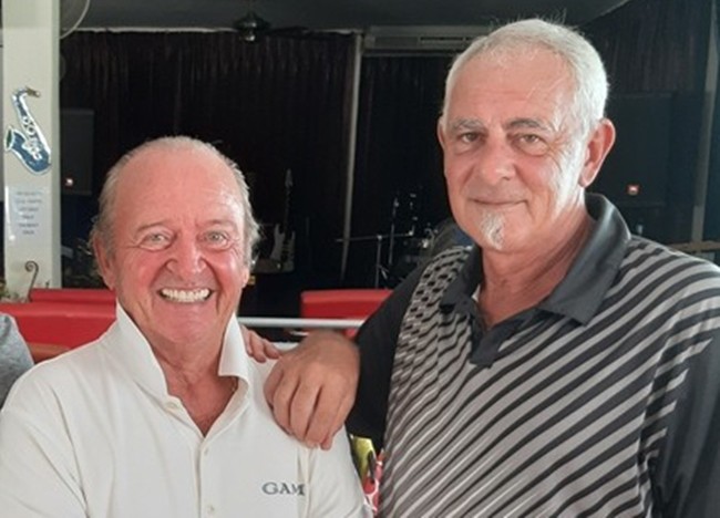 Double winner Gerard Lambert (left) with Sandy Chapo.