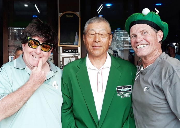 Masao Ishikawa (centre) with Jimmy Mac (left) and Dane O’Brien.
