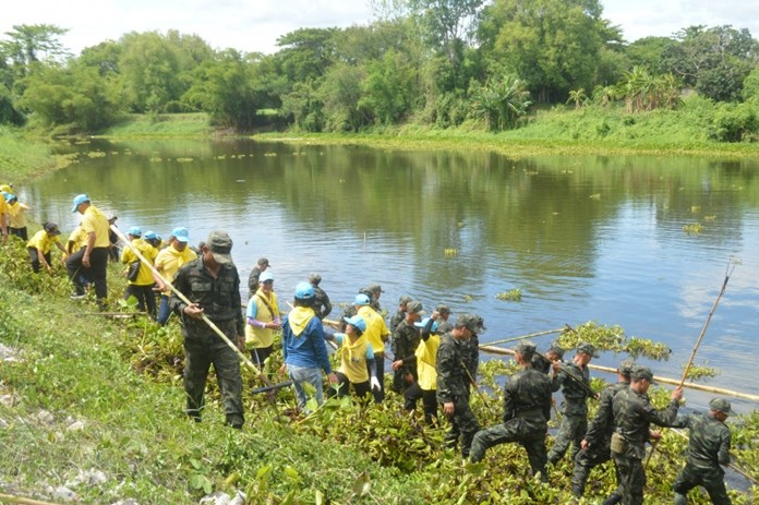 Volunteers help cleanup the waterways.