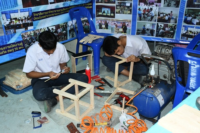 Students get both basic and vocational skills education.