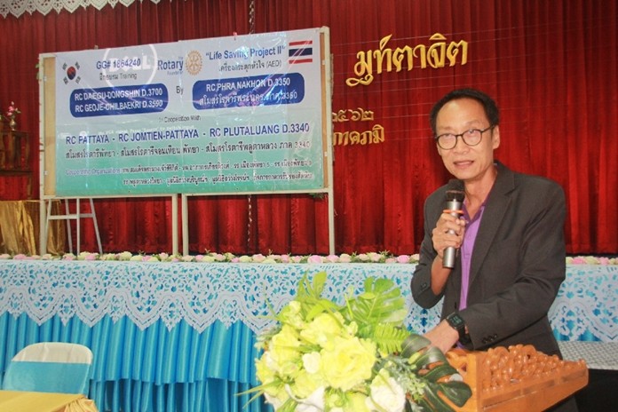 PP Vutikorn Kamolchote, RC of Jomtien-Pattaya, is the chief coordinator of the Global Grant project in Chonburi.