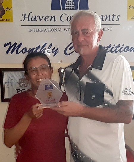 Miss Sa with Sandy Chapo.