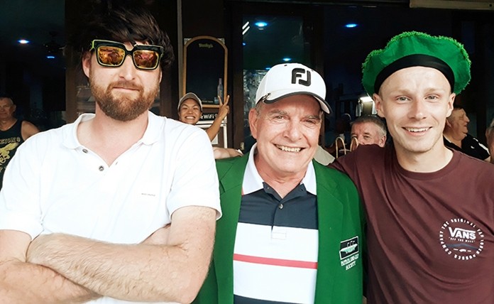 Winner Chris Barker with Iain Barclay (L) and Richie McIntosh (R).