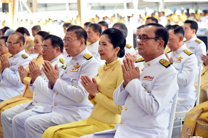 In Bangkok, Prime Minister Prayut Chan-o-cha, cabinet ministers and the people conducted alms-giving and merit-making ceremonies on the occasion of the anniversary of the passing of His Majesty the late King Bhumibol Adulyadej the Great, at Sanam Luang.