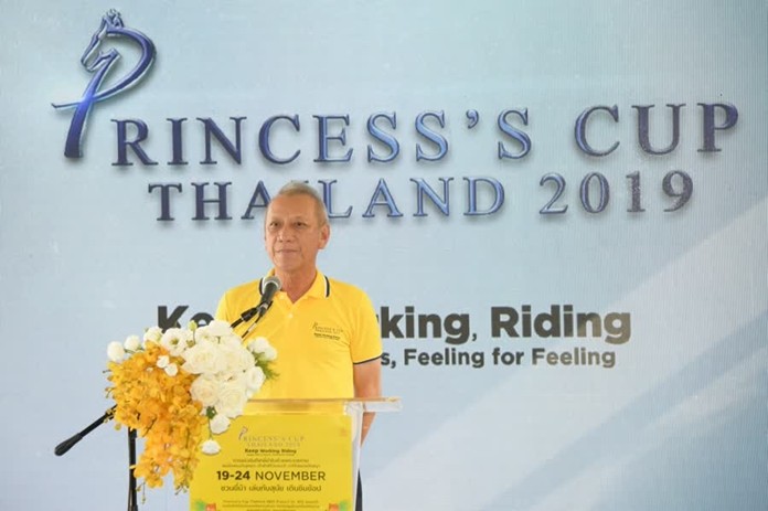Pipat Ratchakitprakan, Tourism and Sports Minister announces the Princess’s Cup Thailand 2019.