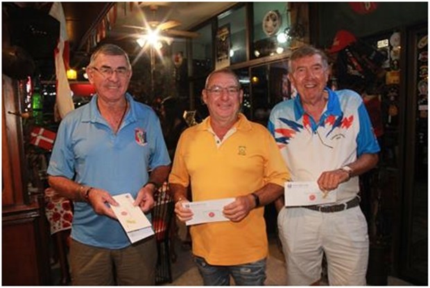 Tim with runners-up with 44pts – Mick Beresford & Eddie Beilby.
