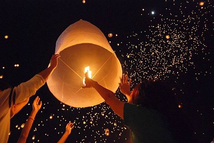 Public urged not to fly sky lanterns near airports and power stations.