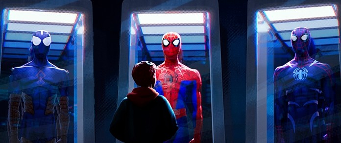 This image released by Sony Pictures Animations shows a scene from “Spider-Man: Into the Spider-Verse.” Sony Pictures on Friday set a follow-up to the 2018 Oscar-winning hit for release in April 2022. (Sony Pictures Animation via AP)