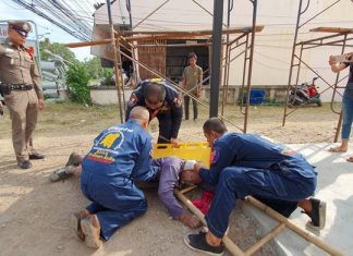 Welder hurt in 2-meter fall in Sattahip