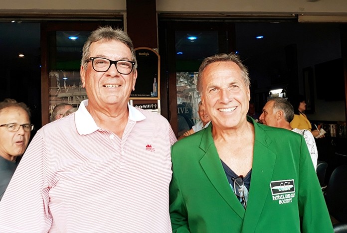 Green Jacket Winner Bill Copeland with John Pierrel celebrating a Hole-in-One.