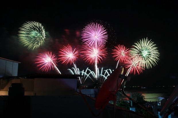 Fireworks from six countries light up the night sky during the International Fireworks Festival.