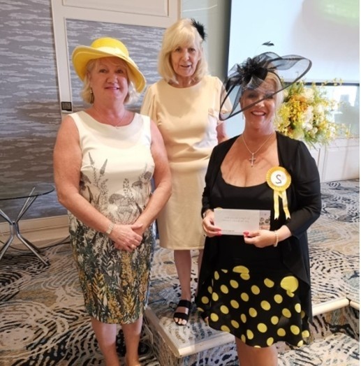 The lucky draw winner was Anita Traynor (right) here with Jayne (left) and Sue.