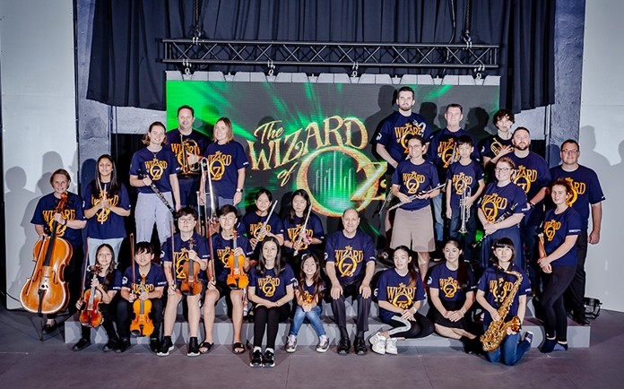 Regents International School Pattaya’s whole school orchestra takes a curtain call.