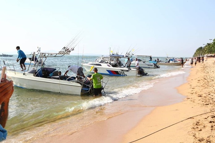 Anglers return from a full three days of sport fishing.