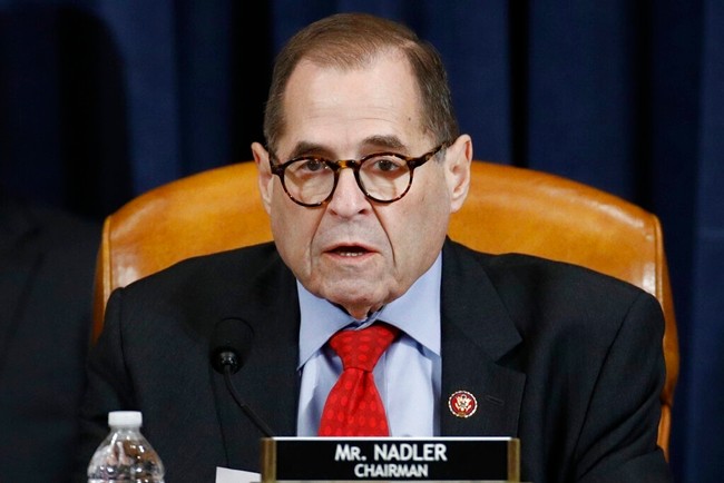 House Judiciary Committee Chairman Rep. Jerrold Nadler, D-N.Y., speaks during a House Judiciary Committee markup of the articles of impeachment against President Donald Trump, Friday, Dec. 13, 2019, on Capitol Hill in Washington. (AP Photo/Patrick Semansky, Pool)