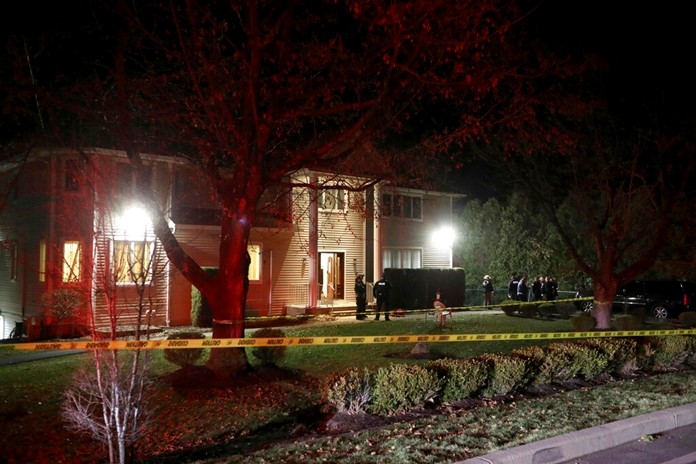Police work the scene of a residence in Monsey, N.Y., early Sunday, Dec. 29, 2019, following a stabbing Saturday during a Hanukkah celebration. (Seth Harrison/The Journal News via AP)