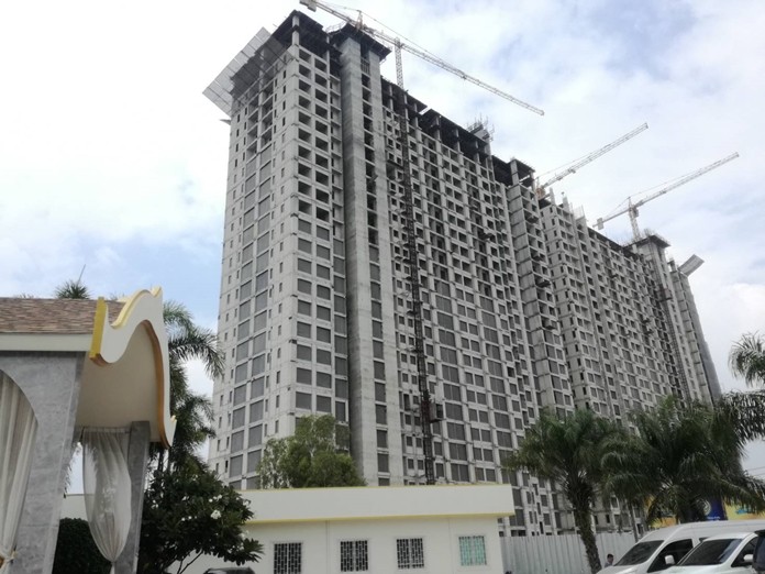 Construction of the two high rise buildings are progressing at a fast pace.