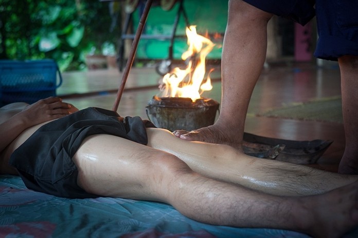 Yam Khang massage, Ban Rai Kong Khing in Chiang Mai.