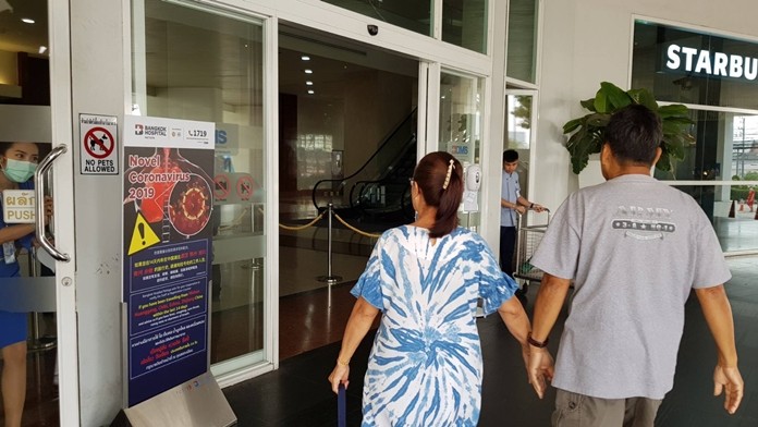 Bangkok Hospital Pattaya has begun a sophisticated screening process for all hospital visitors running a fever, as determined by body-temperature scanners installed at the entrances.