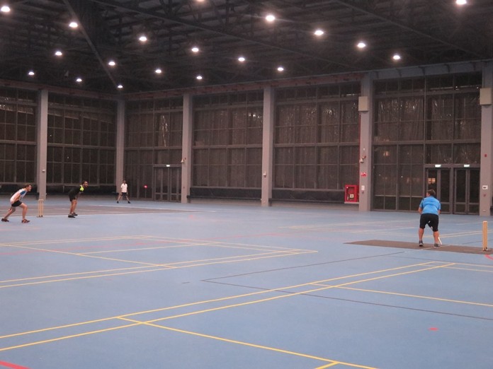 Jainish (PCC) bowls to Steve Dunn (RST Cobras).