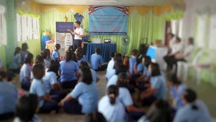 Pirun Noyimjai teachers a social skills and problem solving class at the Pattaya Remand Prison for women.