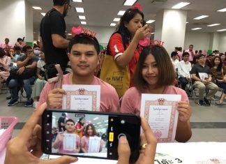 Gold marriage certificates given on Valentine’s Day
