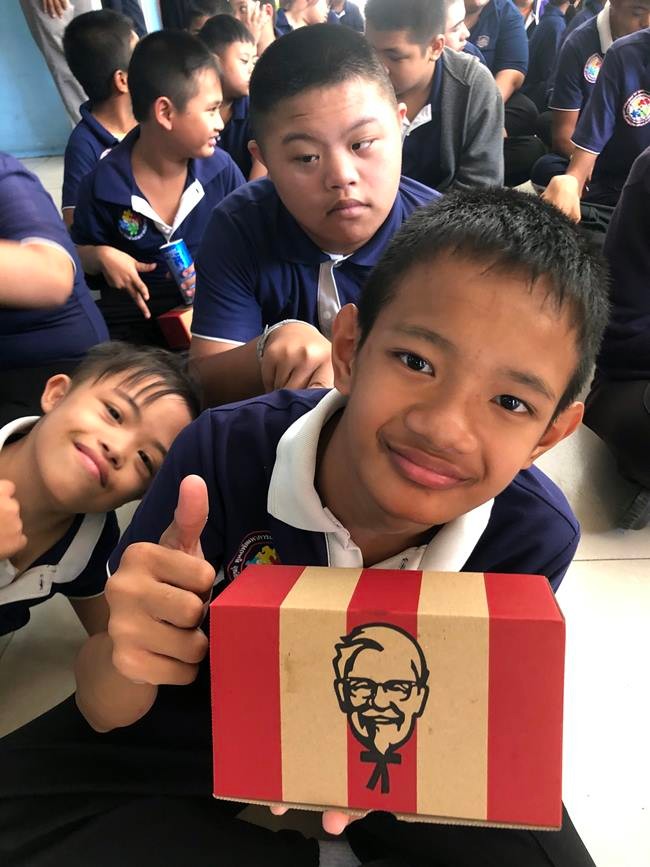 KFC - favourite of all Thai kids.