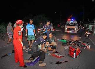 1 killed, 2 hurt in Sattahip motorbike collision