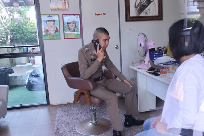 Police tried to search Sornsuvee Pooraveenasawatchari’s house for the allegedly hoarded facemasks, but were turned away. They vowed to return with a search warrant.