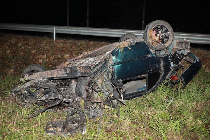 Sittisak Boonprasert died after he slammed his car into a utility pole in Bang Saray.