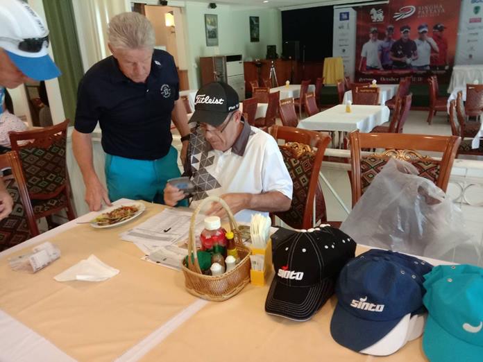 Eager golfers sign in.