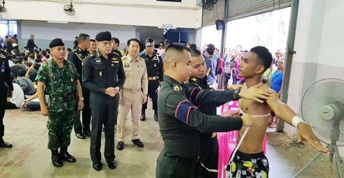 The annual military draft will be postponed until late April due to the coronavirus pandemic, including the Pattaya-area draft event.