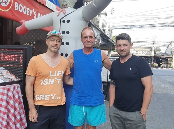 (L to R) Nick Hague, winner Dave (is there any) Maw and Steve Lynch.